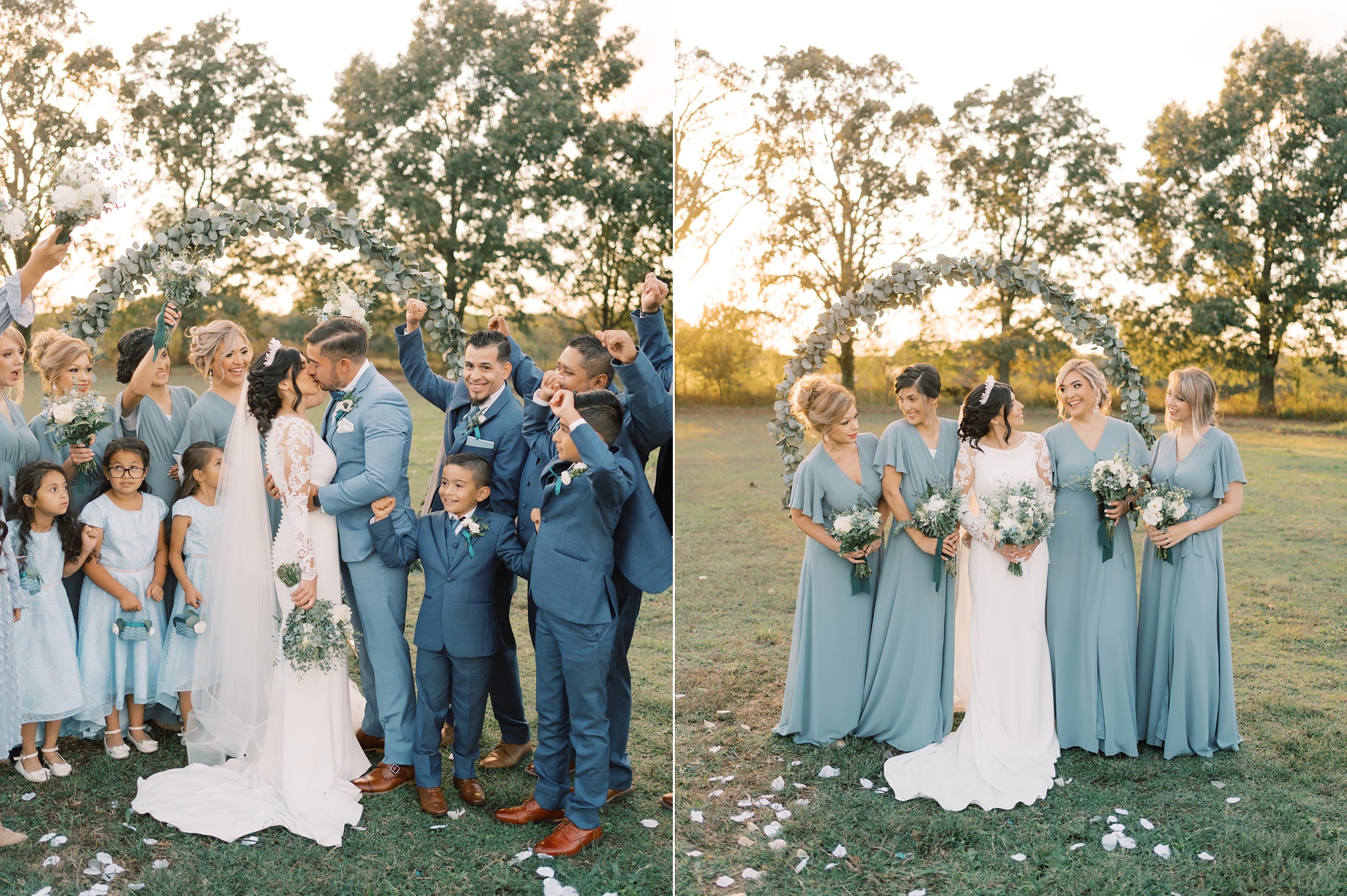 Beautiful Blue Backyard Wedding in Arkansas